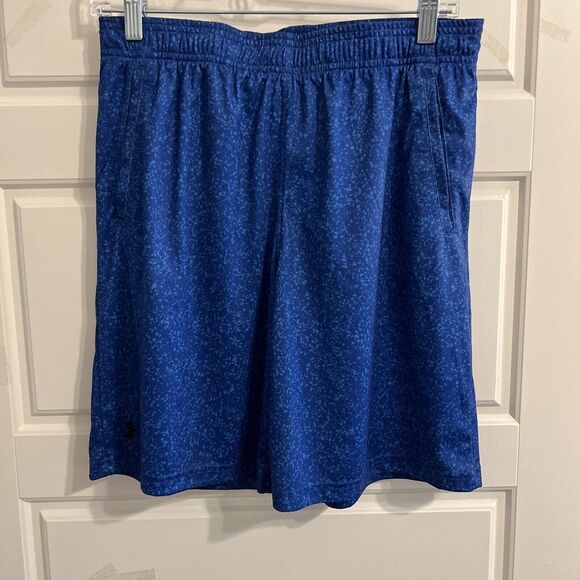 New Under Armour Boys Renegade 3.0 Printed Shorts‎ Blue Sz YXL MSRP $30 - Picture 1 of 2